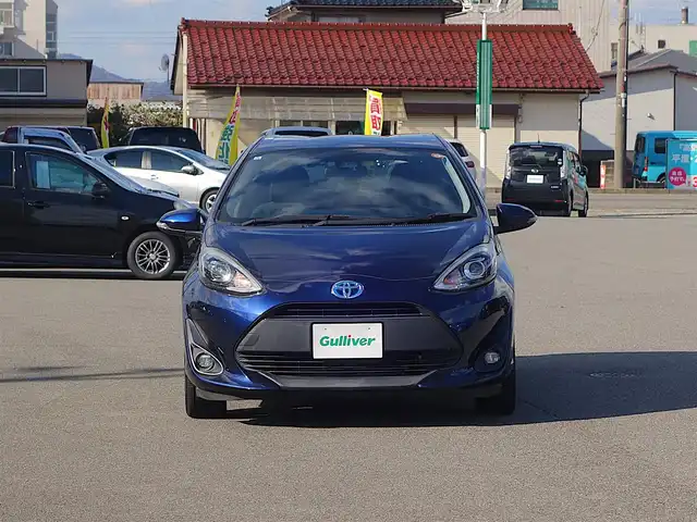 トヨタ アクア S スタイルブラック 山形県 2018(平30)年 8万km ダークブルーマイカ 衝突被害軽減システム/ワンオーナー/モデリスタ15インチアルミホイール/純正SDナビ/　　【CD DVD BT フルセグ MSV】/バックカメラ/LEDオートヘッドライト/シートヒーター/アイドリングストップ/ステアリングスイッチ/電動格納ウィンカーミラー/フォグランプ/スマートキー×2/ETC2.0