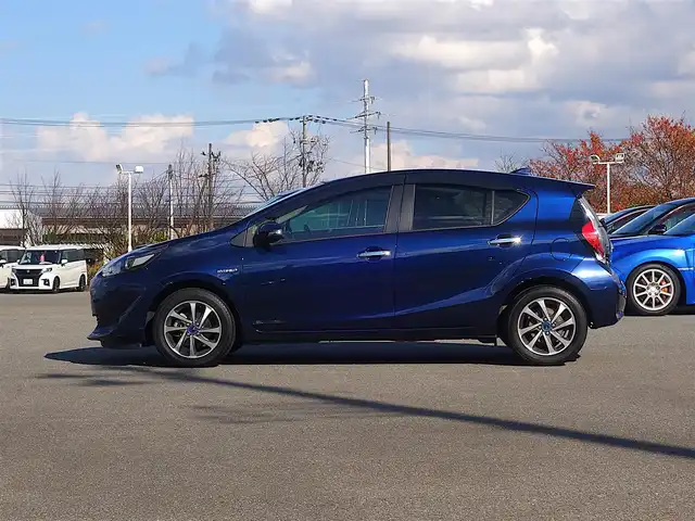 トヨタ アクア S スタイルブラック 山形県 2018(平30)年 8万km ダークブルーマイカ 衝突被害軽減システム/ワンオーナー/モデリスタ15インチアルミホイール/純正SDナビ/　　【CD DVD BT フルセグ MSV】/バックカメラ/LEDオートヘッドライト/シートヒーター/アイドリングストップ/ステアリングスイッチ/電動格納ウィンカーミラー/フォグランプ/スマートキー×2/ETC2.0