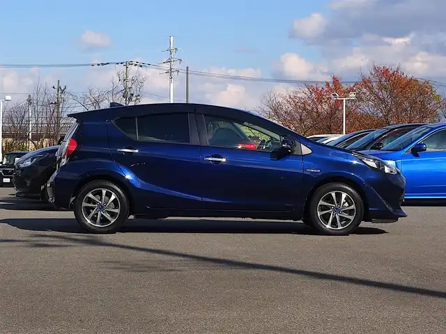 トヨタ アクア S スタイルブラック 山形県 2018(平30)年 8万km ダークブルーマイカ 衝突被害軽減システム/ワンオーナー/モデリスタ15インチアルミホイール/純正SDナビ/　　【CD DVD BT フルセグ MSV】/バックカメラ/LEDオートヘッドライト/シートヒーター/アイドリングストップ/ステアリングスイッチ/電動格納ウィンカーミラー/フォグランプ/スマートキー×2/ETC2.0