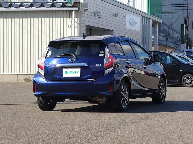 トヨタ アクア S スタイルブラック 山形県 2018(平30)年 8万km ダークブルーマイカ 衝突被害軽減システム/ワンオーナー/モデリスタ15インチアルミホイール/純正SDナビ/　　【CD DVD BT フルセグ MSV】/バックカメラ/LEDオートヘッドライト/シートヒーター/アイドリングストップ/ステアリングスイッチ/電動格納ウィンカーミラー/フォグランプ/スマートキー×2/ETC2.0