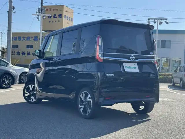 日産 ルークス HWS Gターボ プロパイロットED 愛媛県 2020(令2)年 7.5万km ブラック 登録時走行距離：74301km/メーカーオプション純正ナビ/AM/FM/フルセグTV/DVD/CD/Bluetooth/ETC/全方位カメラ/前方ドラレコ/追従クルコン/プロパイロット/衝突軽減システム/横滑り防止装置/LEDヘッドライト/エンジンスタートボタン/スマートキー/純正アルミホイール/純正フロアマット