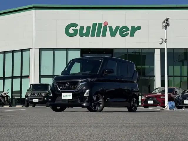 日産 ルークス HWS Gターボ プロパイロットED 愛媛県 2020(令2)年 7.5万km ブラック 登録時走行距離：74301km/メーカーオプション純正ナビ/AM/FM/フルセグTV/DVD/CD/Bluetooth/ETC/全方位カメラ/前方ドラレコ/追従クルコン/プロパイロット/衝突軽減システム/横滑り防止装置/LEDヘッドライト/エンジンスタートボタン/スマートキー/純正アルミホイール/純正フロアマット