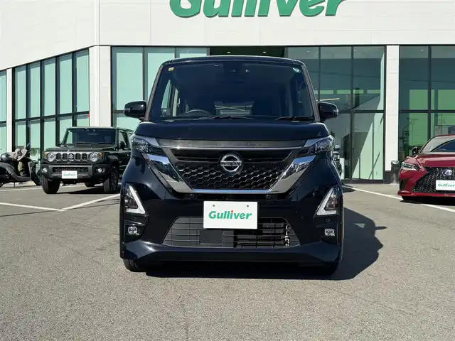 日産 ルークス HWS Gターボ プロパイロットED 愛媛県 2020(令2)年 7.5万km ブラック 登録時走行距離：74301km/メーカーオプション純正ナビ/AM/FM/フルセグTV/DVD/CD/Bluetooth/ETC/全方位カメラ/前方ドラレコ/追従クルコン/プロパイロット/衝突軽減システム/横滑り防止装置/LEDヘッドライト/エンジンスタートボタン/スマートキー/純正アルミホイール/純正フロアマット