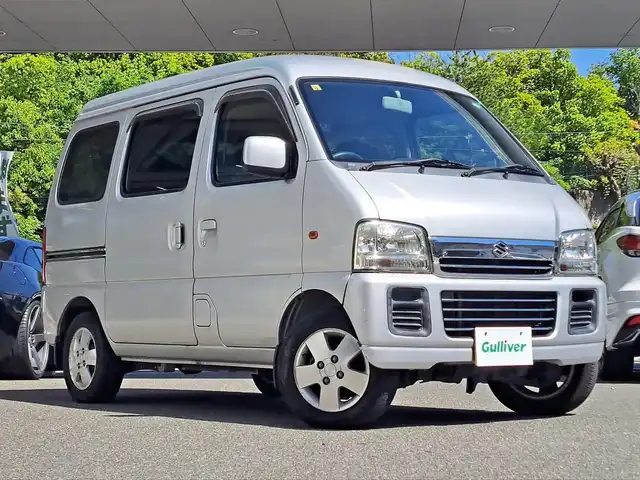 スズキ エブリィ ワゴン ジョイポップ ターボ 大阪府 2002(平14)年 4.1万km シルキーシルバーメタリック /ハイルーフ//純正オーディオ/【カセット・ラジオ】//純正マット・バイザー//両側スライドドア