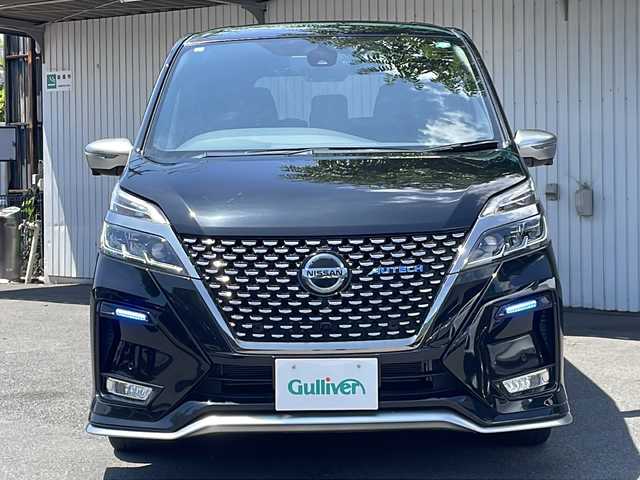日産 セレナ オーテック セーフティパッケージ 長野県 2021(令3)年 1.7万km ダイヤモンドブラック プロパイロット/エマージェンシーブレーキ/純正１０インチナビフルセグTV/大型フリップダウンモニター/アラウンドビューモニター/ハンズフリー両側パワースライドドア/インテリジェントルームミラー/インテリジェントクルーズコントロール/オーテック１６インチアルミ/保証書