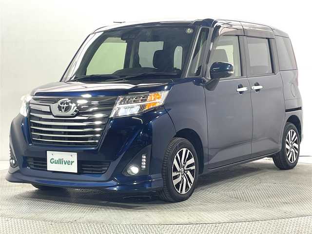 トヨタ ルーミー カスタムG 大阪府 2018(平30)年 1.5万km レーザーブルークリスタルシャイン 純正9incナビ(フルセグ/DVD再生/Bluetooth) 360カメラ 後席モニター ETC 両側パワースライドドア シートヒーター 衝突軽減 クルコン レーンアシスト スマートキー Pスタート