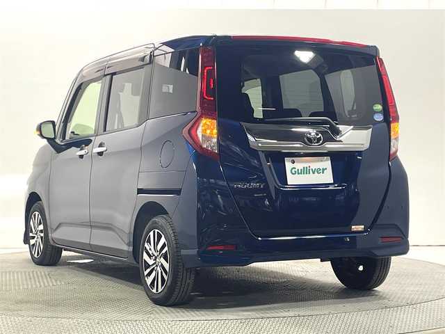 トヨタ ルーミー カスタムG 大阪府 2018(平30)年 1.5万km レーザーブルークリスタルシャイン 純正9incナビ(フルセグ/DVD再生/Bluetooth) 360カメラ 後席モニター ETC 両側パワースライドドア シートヒーター 衝突軽減 クルコン レーンアシスト スマートキー Pスタート