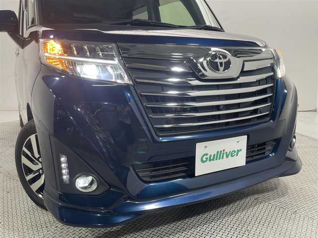 トヨタ ルーミー カスタムG 大阪府 2018(平30)年 1.5万km レーザーブルークリスタルシャイン 純正9incナビ(フルセグ/DVD再生/Bluetooth) 360カメラ 後席モニター ETC 両側パワースライドドア シートヒーター 衝突軽減 クルコン レーンアシスト スマートキー Pスタート