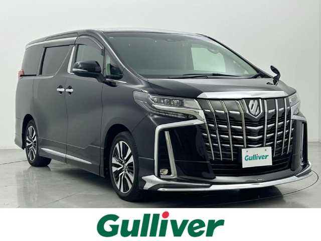 トヨタ アルファード S Cパッケージ 熊本県 2020(令2)年 5.6万km ブラック 禁煙車/モデリスタエアロ/メーカー純正9インチナビ/　CD DVD BT フルセグTV/純正フリップダウンモニター（V12T-R68C）/バックカメラ/社外前後ドライブレコーダー（T2ーD205W）/ビルトインETC/両側パワースライドドア/パワーバックドア/プリクラッシュセーフティシステム/レーンキープアシスト/レーダークルーズコントロール/前後クリアランスソナー/ブラインドスポットモニター/前席シートヒーター/ステアリングヒーター/前席エアーシート/前席パワーシート/メモリシート/オットマン/オートハイビーム/ロールサンシェード/デジタルインナーミラー/純正フロアマット/純正１８インチAW/オートライト/オートマチックハイビーム/LEDヘッドライト/フォグランプ/スマートキー/プッシュスタート/ステアリングスイッチ/プッシュスタート/スマートキー