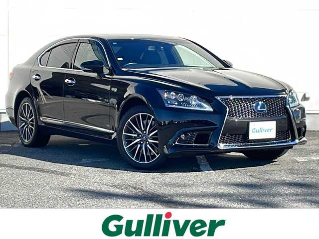 レクサス ＬＳ 600h Fスポーツ 岩手県 2012(平24)年 3.4万km ブラック マークレビンソンサウンドシステム　サンルーフ　ナビ　バックＣ　後席モニター　フルセグ　ＥＴＣＤＳＲＣ　メモリ付電動本革シート　エアシートヒーター　リアサンシェード　電動トランク　ステアヒーター　ＢＳＭ