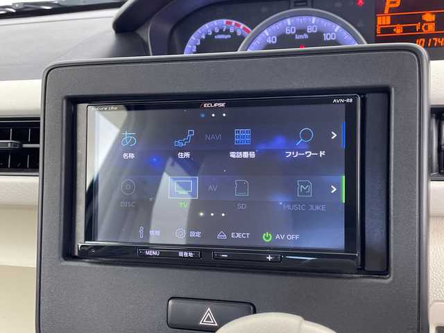 スズキ ワゴンＲ HYBRID FX 鹿児島県 2018(平30)年 10.2万km スペリアホワイト 社外ナビ/（AM/FM/CD/DVD/Bluetooth）/ワンセグテレビ/オートエアコン/アイドリングストップ/シートヒーター/ヘッドライトレベライザー/社外AW/フロアマット/ドアバイザー/リモコンキー