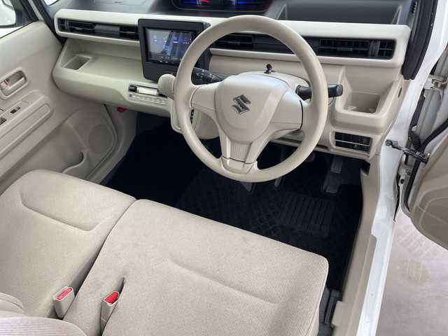 スズキ ワゴンＲ HYBRID FX 鹿児島県 2018(平30)年 10.2万km スペリアホワイト 社外ナビ/（AM/FM/CD/DVD/Bluetooth）/ワンセグテレビ/オートエアコン/アイドリングストップ/シートヒーター/ヘッドライトレベライザー/社外AW/フロアマット/ドアバイザー/リモコンキー