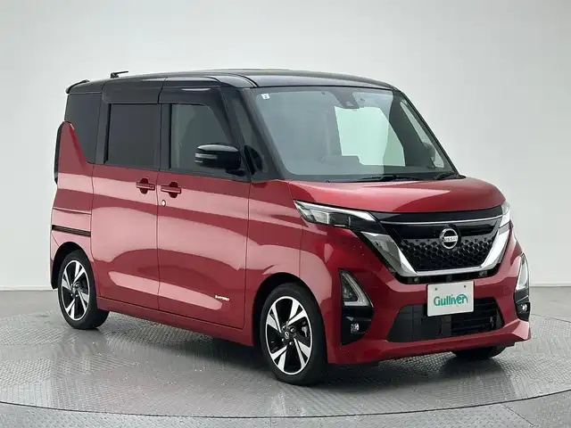 日産 ルークス HWS Gターボ プロパイロットED 兵庫県 2021(令3)年 2.2万km スパークリングレッド/ブラック 純正SDナビ(CD/DVD/SD/Bluetooth/フルセグ)/アラウンドビューカメラ/前後コーナーセンサー/プロパイロット/レーンキープアシスト/オートライト/オートマチックハイビーム/アイドリングストップ/ターボ過給機/スマートキー/純正15インチアルミホイール/純正フロアマット/LEDヘッドライト/LEDフォグライト/純正ドライブレコーダー/両側パワースライドドア