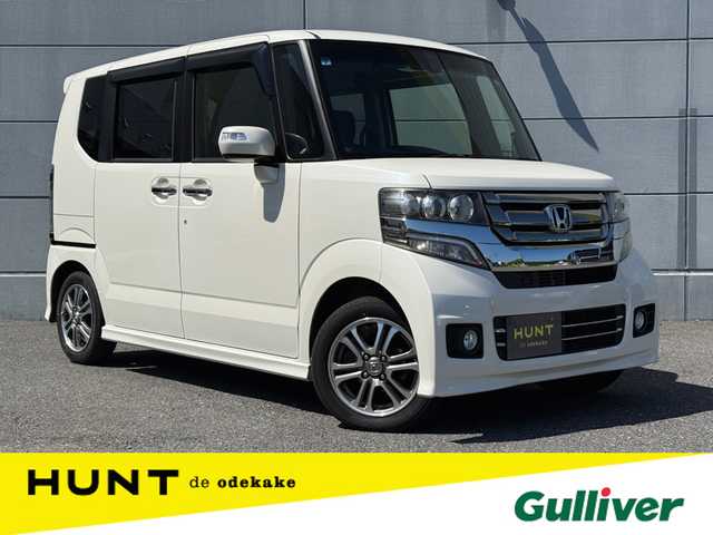 ホンダ Ｎ ＢＯＸ カスタム SSパッケージ 千葉県 2015(平27)年 3.4万km プレミアムホワイトパールⅡ 社外ナビ　/【型式：AVIC-MRZ02】/ＣＤ/ＳＤ/ワンセグ　/バックカメラ　スマートキー　/両側パワースライドドア　/純正アルミホイール　/キセノンヘッドライト　/オートライト/純正フロアマット　/ダブルサイドエアバック　/ABS　/後席ロールサンシェード