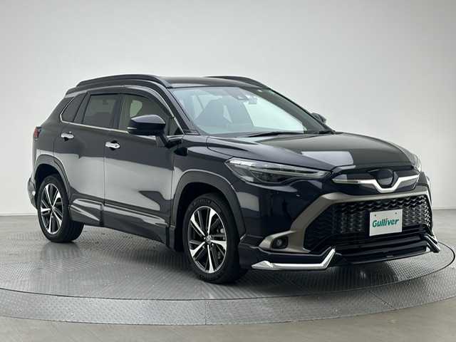 トヨタ カローラ クロス ハイブリッド Z 兵庫県 2022(令4)年 2.1万km スパークリングブラックパールクリスタルシャイン 純正コネクトナビ(Bluetooth/フルセグ/USB)/バックカメラ/追従型クルーズコントロール/モデリスタエアロ/ハーフレザーシート/シートヒーター/パワーバックドア/電子パーキングブレーキ/ブレーキホールド/LEDヘッドライト/LEDフォグライト/オートライト/オートマチックハイビーム/前後ドライブレコーダー/ビルトインETC/社外フロアマット/純正18インチアルミホイール/前後コーナーセンサー
