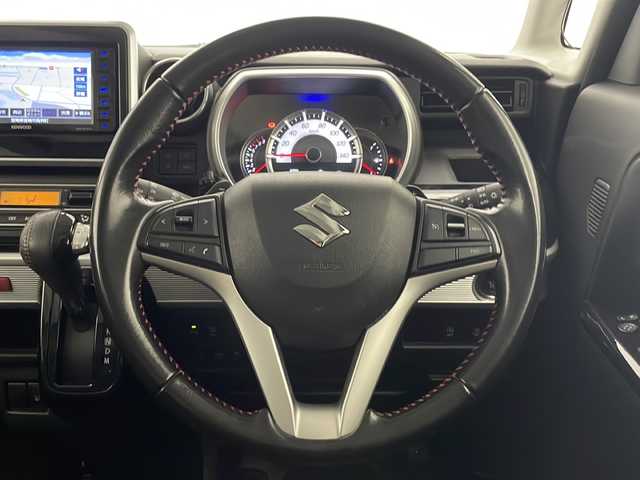 スズキ スペーシア カスタム HYBRID XS ターボ 宮崎県 2020(令2)年 3.2万km ブルーイッシュブラックパール3 社外ナビ(MDV-S707W)/CD/DVD/AM/FM/SD/BT/両側パワースライドドア/クルーズコントロール/全周囲カメラ/衝突軽減ブレーキ/横滑り防止装置/車線逸脱警報/電動格納ミラー/ステアリングスイッチ/コーナーセンサー/ハーフレザー/シートヒーター/パドルシフト/フロアマット/サイドバイザー/ETC