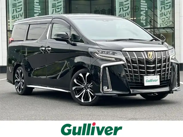 トヨタ アルファード S タイプゴールド 岡山県 2020(令2)年 1.9万km ブラック ワンオーナー/純正10インチディスプレイオーディオ/（AM.FM.BT.CD.DVD.TV）/トヨタセーフティセンス/・アダプティブクルーズコントロール/・プリクラッシュセーフティ/・踏み間違い防止装置/・レーンディパーチャアラート/ハーフレザーシート/HDMI端子/デジタルインナーミラー/パワーバックドア/両側パワースライドドア/テレビキャンセラー/3眼LED　シーケンシャル/モデリスタ２０インチアルミ