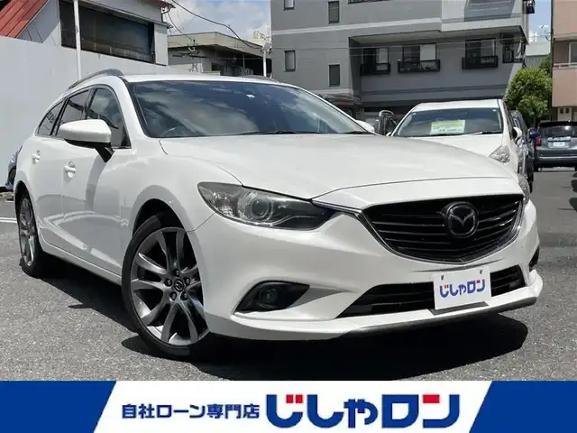 マツダ アテンザ ワゴン 25S Lパッケージ 埼玉県 2013(平25)年 11.3万km スノーフレイクホワイトパールマイカ (株)IDOMが運営する【じしゃロン鳩ヶ谷店】の自社ローン専用車両になりますこちらは現金またはオートローンご利用時の価格です。自社ローンご希望の方は別途その旨お申付け下さい/スマートシティブレーキサポート/レーダークルーズコントロール/レーンキープアシスト/純正メモリーナビ/フルセグＴＶ/バックカメラ/ＥＴＣ/前後ドライブレコーダー/黒革シート/電動シート/シートヒーター/ＨＩＤヘッドライト