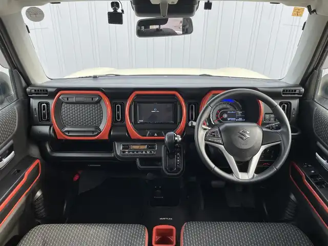 スズキ ハスラー HYBRID X 愛媛県 2020(令2)年 4.6万km シフォンアイボリーM 純正ナビ/ETC/ドライブレコーダー/シートヒーター/フルセグTV/LED/オートライト/コーナーセンサー/レーンキープアシスト/横滑り防止装置/衝突軽減システム/コーナー/USB入力端子/Bluetooth/DVD再生可能/純正AW/アイドリングストップ/スマートキー/純正フロアマット