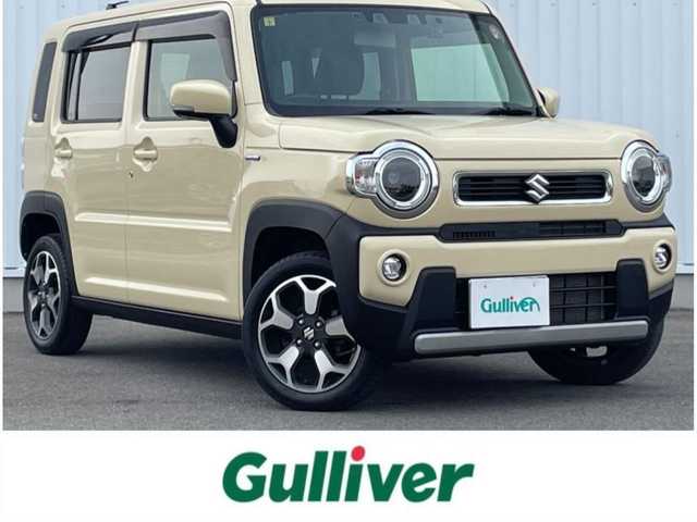 スズキ ハスラー HYBRID X 愛媛県 2020(令2)年 4.6万km シフォンアイボリーM 純正ナビ/ETC/ドライブレコーダー/シートヒーター/フルセグTV/LED/オートライト/コーナーセンサー/レーンキープアシスト/横滑り防止装置/衝突軽減システム/コーナー/USB入力端子/Bluetooth/DVD再生可能/純正AW/アイドリングストップ/スマートキー/純正フロアマット