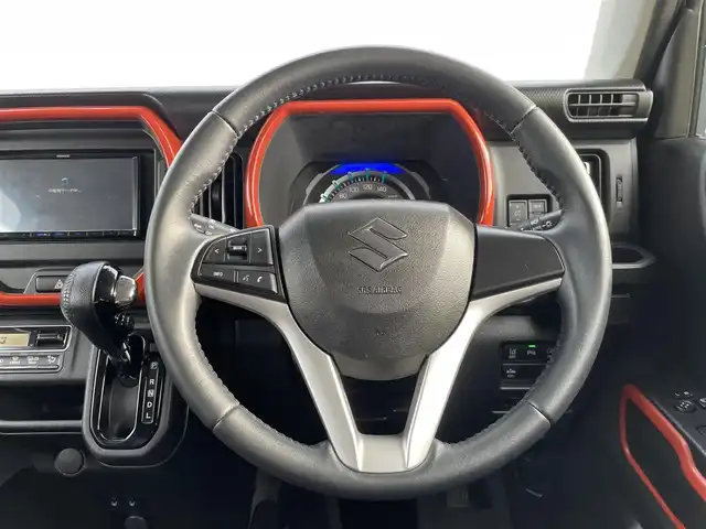 スズキ ハスラー HYBRID X 愛媛県 2020(令2)年 4.6万km シフォンアイボリーM 純正ナビ/ETC/ドライブレコーダー/シートヒーター/フルセグTV/LED/オートライト/コーナーセンサー/レーンキープアシスト/横滑り防止装置/衝突軽減システム/コーナー/USB入力端子/Bluetooth/DVD再生可能/純正AW/アイドリングストップ/スマートキー/純正フロアマット