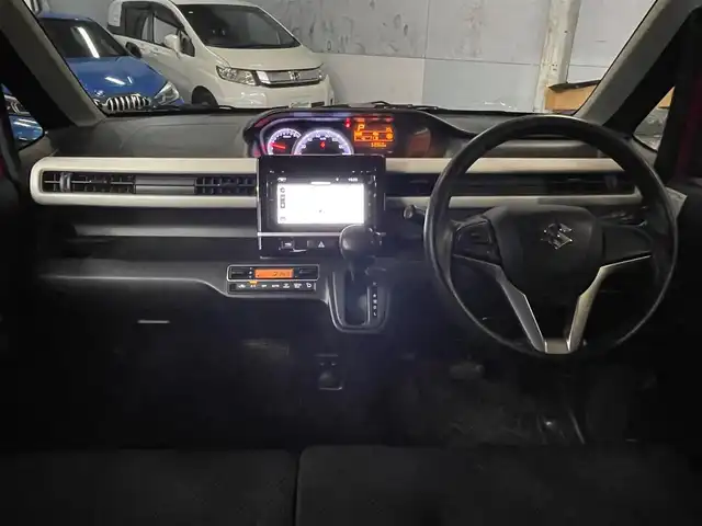 スズキ ワゴンＲ HYBRID FX 千葉県 2017(平29)年 6万km ピュアレッド 全周囲カメラ/前席シートヒーター/純正メモリーナビ/フルセグTV/Bluetooth/DVD/CD再生/USB/AUX