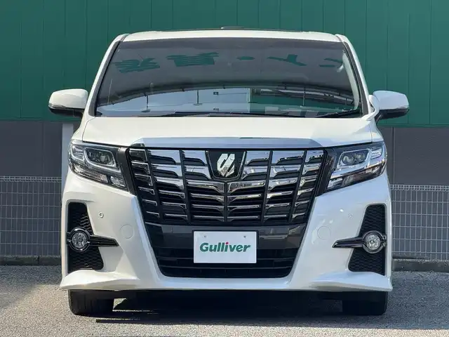 トヨタ アルファード S Aパッケージ タイプブラック 千葉県 2017(平29)年 3.8万km ホワイトパールクリスタルシャイン 社外10インチメモリナビ（CD/DVD/Bluetooth）/フルセグTV/クルーズコントロール/両側パワースライドドア/ETC/ツインムーンルーフ/バックカメラ/ハーフレザーシート/コーナーセンサー/LEDヘッドライト/フォグランプ/オートライト/純正アルミホイール/純正フロアマット