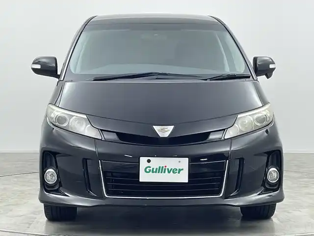 トヨタ エスティマ アエラス プレミアムエディション 群馬県 2014(平26)年 9.6万km ブラック ９型ナビ　バックカメラ　フルセグＴＶ　両側電動スライドドア　オートライト　ＨＩＤヘッドライト　フォグライト　横滑り防止装置　パワーシート　ＥＴＣ　純正１８インチアルミホイール　オットマン　スマートキー