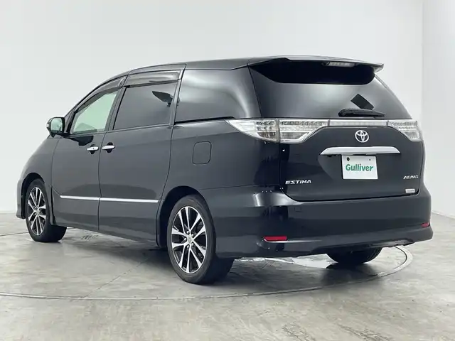 トヨタ エスティマ アエラス プレミアムエディション 群馬県 2014(平26)年 9.6万km ブラック ９型ナビ　バックカメラ　フルセグＴＶ　両側電動スライドドア　オートライト　ＨＩＤヘッドライト　フォグライト　横滑り防止装置　パワーシート　ＥＴＣ　純正１８インチアルミホイール　オットマン　スマートキー