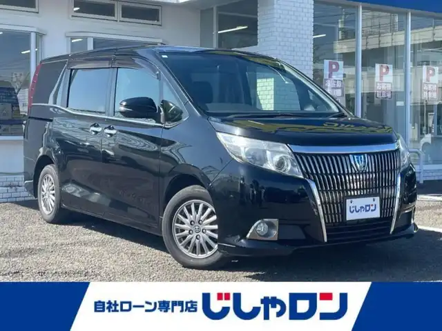 トヨタ エスクァイア ハイブリッド Xi 徳島県 2015(平27)年 13.2万km ブラック (株)IDOMが運営する【じしゃロン徳島店】の自社ローン専用車両になりますこちらは現金またはオートローンご利用時の価格です。/ナビ　/バックカメラ/フリップダウンモニター/フルセグTV/ETC/Ｂｌｕｅｔｏｏｔｈ接続/両側パワースライドドア