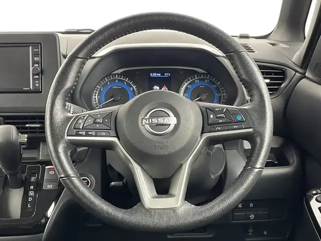 日産 ルークス HWS X プロパイロットED 新潟県 2023(令5)年 6.3万km チタニウムグレーメタリック 純正後付けナビ MJ122D-W/（BT/FM/AM/フルセグTV）/全周囲カメラ(ディスプレイ付自動防眩式ルームミラー)/ハンズフリーオートスライドドア/両側電動スライドドア/D/N席シートヒーター/ステアリングヒーター/追従式クルーズコントロール/前後コーナーセンサー/LEDヘッドライト/アイドリングストップ/ステアリングヒーター/オートライト/純正フロアマット/プロパイロット/エマージェンシーブレーキ/オートブレーキホールド/プッシュスタート