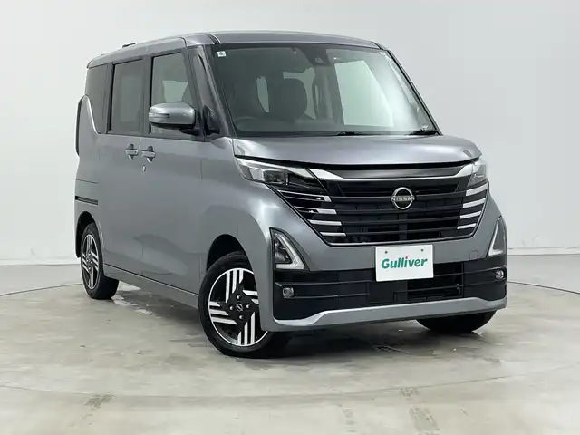 日産 ルークス HWS X プロパイロットED 新潟県 2023(令5)年 6.3万km チタニウムグレーメタリック 純正後付けナビ MJ122D-W/（BT/FM/AM/フルセグTV）/全周囲カメラ(ディスプレイ付自動防眩式ルームミラー)/ハンズフリーオートスライドドア/両側電動スライドドア/D/N席シートヒーター/ステアリングヒーター/追従式クルーズコントロール/前後コーナーセンサー/LEDヘッドライト/アイドリングストップ/ステアリングヒーター/オートライト/純正フロアマット/プロパイロット/エマージェンシーブレーキ/オートブレーキホールド/プッシュスタート