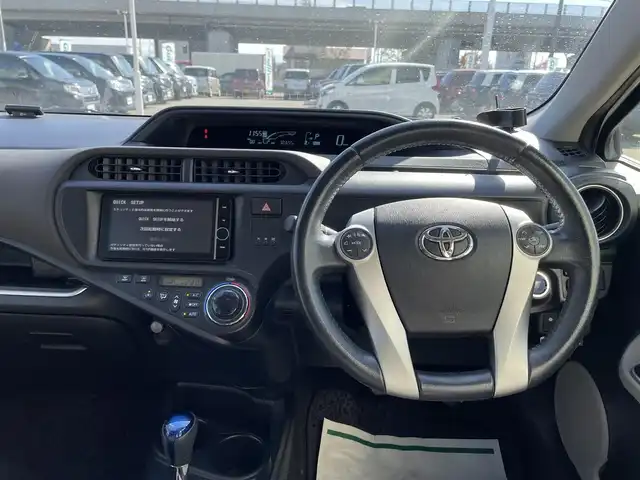 トヨタ アクア G 石川県 2014(平26)年 7.1万km パール 純正メモリーナビ/純正CD/DVD/フルセグTV/バックカメラ/ETC/スマートキー/プッシュスタート/電動ミラー/モデリスタエアロ/モデリスタマフラー/社外アルミホイール/ステアリングスイッチ/保証書