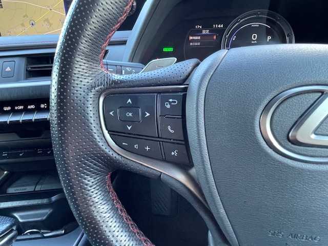 レクサス ＵＸ 250h Fスポーツ 静岡県 2019(令1)年 6万km ホワイトノーヴァガラスフレーク ●純正ナビ/（フルセグ/CD/DVD/Bluetooth）/●全方位カメラ/●アダプティブクルーズコントロール/●プリクラッシュセーフティー/●レーントレーシングアシスト/●後方クリアランスソナー/●インテリジェントパーキングアシスト/●ブラインドスポットモニター/●電動サイドパーキング/●オートブレーキホールド/●LEDヘッドライト/●オートライト/●オートマチックハイビーム/●フォグランプ/●革巻きステアリング/●ステアリングスイッチ/●パドルシフト/●ステアリングヒーター/●電動格納ウインカーミラー/●運転席＆助手席パワーシート/●運転席＆助手席シートヒーター/●運転席シートメモリー/●ETC/●純正フロアマット/●ドアバイザー/●前方ドライブレコーダー/●ISOFIX/●プッシュスタート/●スマートキー/●純正18インチアルミホイール/●W+サイド+カーテンSRS+ABS