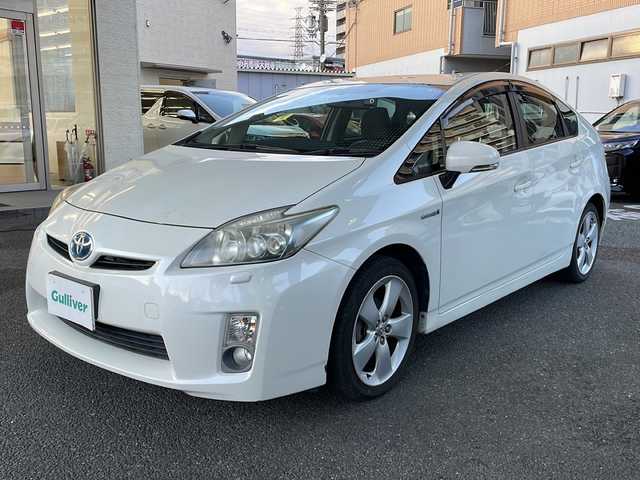 トヨタ プリウス S ツーリングセレクション 大阪府 2009(平21)年 8.7万km ホワイトパールクリスタルシャイン 純正ナビ/バックカメラ/ドライブレコーダー/ワンセグテレビ/純正アルミホイール/純正フロアマット/スペアキー/プッシュスタート/ETC/カーテンエアバッグ/ドアバイザー