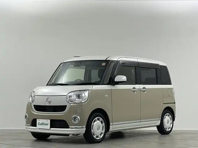 ダイハツ ムーヴ キャンバス G メイクアップ リミテッド　SAⅢ 埼玉県 2019(平31)年 2.8万km パールホワイトⅢ/ナチュラルベージュマイカメタリック 2トーン 純正ナビ　全方位　両側電動　ＥＴＣ　ＬＥＤ　アイドリングストップ　スマートキー　フルセグＴＶ　ドライブレコーダー　ベンチシート　フルフラット　衝突被害軽減　ＣＤ／ＤＶＤ