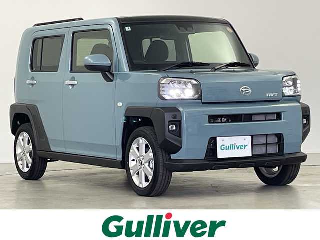 ダイハツ タフト G 岐阜県 2025(令7)年 0.1千km レイクブルーメタリック ガラスルーフ/純正メモリナビ/CD/DVD/Bluetooth/HDMI/フルセグTV/バックカメラ/衝突軽減ブレーキ/レーダークルーズコントロール/全席シートヒーター/オートLEDヘッドライト/ステアリングリモコン/電動パーキングブレーキ/純正15インチアルミホイール/スマートキー/プッシュスタート