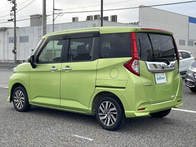 トヨタ ルーミー カスタムG S 島根県 2017(平29)年 4.8万km フレッシュグリーンメタリック 純正7インチSDナビゲーション(NSZT-W66T)/フルセグ BT SD CD DVD/全方位カメラ/クルーズコントロール/ビルトインETC/両側パワースライドドア/LEDヘッドライト/AUTOライト/フォグライト/後席サイドサンシェード/ISOFIX/純正14インチアルミホイール