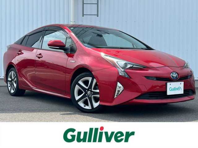 トヨタ プリウス A ツーリングセレクション 愛媛県 2016(平28)年 8.5万km エモーショナルレッド フルセグTV/BSM/レザーシート/シートヒーター/オートライト/オートハイビーム/フォグランプ/パーキングアシスト/ETC/LED/Bカメラ/コーナーセンサー前後/クルーズコントロール/純正フロアマット/純正17AW/横滑り防止装置/スマートキー/Bluetooth/プッシュスタート