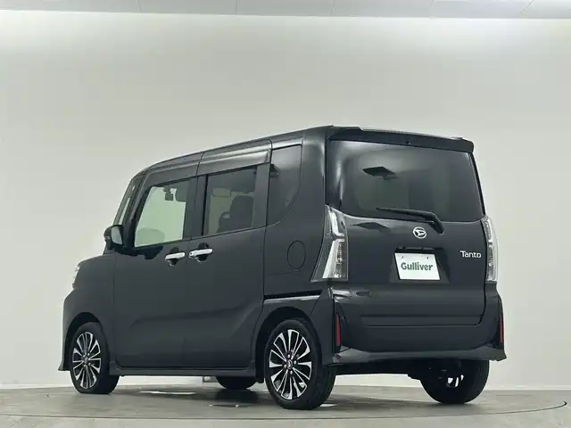 ダイハツ タント カスタム RS 埼玉県 2023(令5)年 1.8万km ブラックマイカメタリック ナビ　フルセグ　ETC　スマートアシスト　全方位カメラ　シートヒーター　両側パワスラ　LEDオートライト　コーナーセンサー　アイドリングストップ　純正AW15インチ　スペアキー　ドラレコ