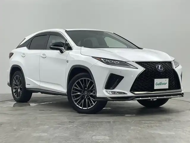 レクサス ＲＸ 450h Fスポーツ 群馬県 2019(令1)年 7.9万km ホワイトノーヴァガラスフレーク 純正12.3型ナビ/サンルーフ/パノラミックビューモニター/ドライブレコーダー/ETC2.0/パドルシフト/パワーシート/シートメモリー/ワイアレス充電/パワーバックドア/エアシート/シートヒーター/ステアリグヒーター/ステアリングリモコン/BSM/HUD/AFS/オートマチックハイビーム/セーフティセンス/ABS/AC100V/SRSエアバッグ（運転席/助手席/サイド/カーテン）/純正20インチアルミホイール/禁煙車