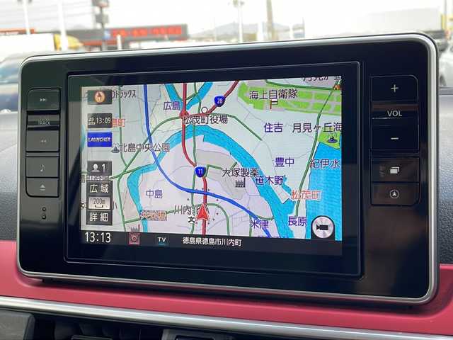 ダイハツ キャスト スポーツ SAⅢ 徳島県 2018(平30)年 8.9万km パールホワイトⅢ 純正8型ナビ　NSZN-X68D/（DISC/USB/SD/BT/iPod/HDMI/ラジオ/フルセグ）/バックカメラ/パドルシフト/ハーフレザーシート/前席シートヒーター/ターボ/LEDヘッドライト/スペアキー/ドライブレコーダー/ドアバイザー/フォグライト/社外15AW/アイドリングストップ/スペアキー