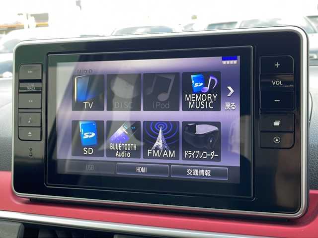 ダイハツ キャスト スポーツ SAⅢ 徳島県 2018(平30)年 8.9万km パールホワイトⅢ 純正8型ナビ　NSZN-X68D/（DISC/USB/SD/BT/iPod/HDMI/ラジオ/フルセグ）/バックカメラ/パドルシフト/ハーフレザーシート/前席シートヒーター/ターボ/LEDヘッドライト/スペアキー/ドライブレコーダー/ドアバイザー/フォグライト/社外15AW/アイドリングストップ/スペアキー