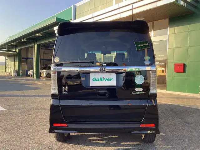 ホンダ Ｎ ＢＯＸ カスタム G Lパッケージ 奈良県 2015(平27)年 9.4万km スマートブラック 純正メモリーナビ(フルセグ・DVD・BT)/バックドア/片側パワースライドドア/プッシュスタート/スマートキー2個/ETC/純正14インチアルミ/フロアマット/ドアバイザー