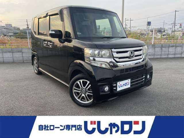 ホンダ Ｎ ＢＯＸ カスタム G Lパッケージ 大阪府 2015(平27)年 9.4万km スマートブラック ”(株)IDOMが運営する【じしゃロン堺店】の自社ローン対象車両になります。こちらは現金ご利用時の価格です。/自社ローンご希望の方は別途その旨お申付け下さい。/”