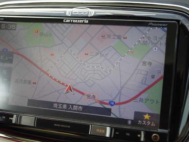 フィアット ５００ 埼玉県 2018(平30)年 1.9万km 赤 ガラスルーフ/バックカメラ/Carrozzeriaナビ/パークセンサー/革巻きステアリング/CD/DVD再生可/フルセグTV/Bluetooth/ETC/ドラレコ/横滑り防止装置/キーレスエントリー/純正フロアマット/純正15インチAW