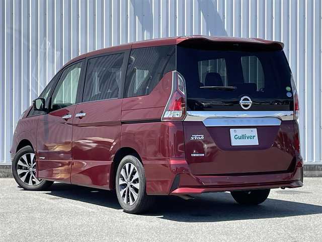 日産 セレナ ハイウェイスターVセレクションⅡ 福岡県 2019(令1)年 4.5万km マルーンレッド プロパイロット/フリップダウンモニター/純正９インチナビ（ＭＭ５１８Ｄ－Ｌ）/フルセグTV/CD/DVD/BD/BT/SD/AUX/全周囲カメラ/エマージェンシーブレーキ/LDW/ハンズフリー両側パワースライドドア/デジタルインナーミラー/パーキングアシスト/ＥＴＣ/レーダークルーズコントロール/ＬＥＤオートライト/フォグランプ/純正アルミ/ロールサンシェード/シートバックテーブル/電動パーキング/ブレーキホールド/スマートキー/プッシュスタート/アイドリングストップ