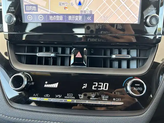 トヨタ カローラツーリング ハイブリッド ダブルバイビー 愛知県 2020(令2)年 3.3万km スパークリングブラックパールクリスタルシャイン 純正9型DA(フルセグ、Bluetooth）/BSM/ETC/Bカメラ/ACC/シートヒーター（D+N)/ステアリングヒーター/電子パーキング/オートホールド/LEDヘッドライト/衝突軽減ブレーキ/レーンキープアシスト/オートハイビーム/オートライト/ドラレコ前方/純正フロアマット/純正17インチAW/コーナーセンサー/ハーフレザーシート/Pスタート/横滑り防止装置