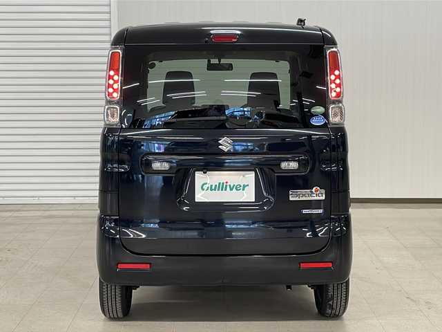 スズキ スペーシア HYBRID G 熊本県 2018(平30)年 2.9万km ブルーイッシュブラックパール3 社外SDナビ/（ラジオ、フルセグ、SD、CD、DVD、BT）/ETC/バックカメラ/両側スライドドア/横滑り防止/アイドリングストップ/オートライト/ハロゲン/フロアマット/ドアバイザー/プッシュスタート/スマートキー/スペアキー