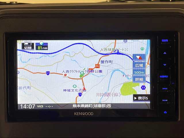 スズキ スペーシア HYBRID G 熊本県 2018(平30)年 2.9万km ブルーイッシュブラックパール3 社外SDナビ/（ラジオ、フルセグ、SD、CD、DVD、BT）/ETC/バックカメラ/両側スライドドア/横滑り防止/アイドリングストップ/オートライト/ハロゲン/フロアマット/ドアバイザー/プッシュスタート/スマートキー/スペアキー